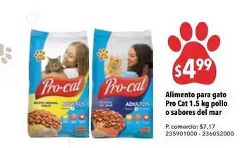 Tia Alimento para gato pro cat 1.5 kg pollo o sabores del mar oferta