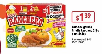 Tia Caldo de gallina criolla ranchero 7.5 g 8 unidades oferta