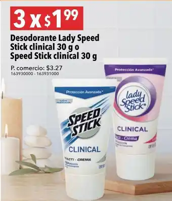 Tia Desodorante lady speed stick clinical 30 g o speed stick clinical 30 g x 3 oferta