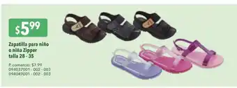 Tia Zapatilla para niño o niña zipper talla 28 - 35 oferta