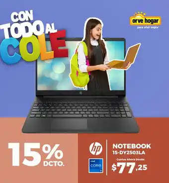 Orve Hogar hp NOTEBOOK 15-DY2503LA oferta