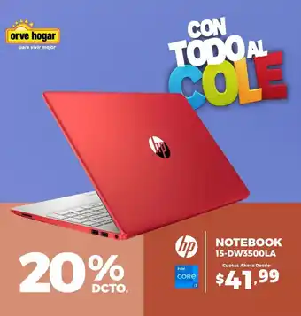 Orve Hogar hp NOTEBOOK 15-DW3500LA oferta