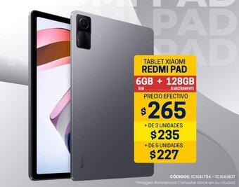 Novicompu TABLET XIAOMI REDMI PAD 6GB+128GB oferta