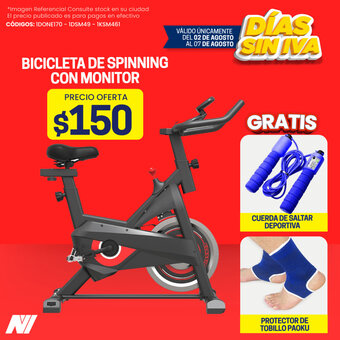 Novicompu BICICLETA DE SPINNING CON MONITOR oferta