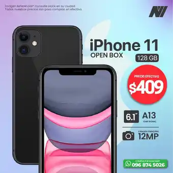 Novicompu iPhone 11 OPEN BOX 128 GB oferta