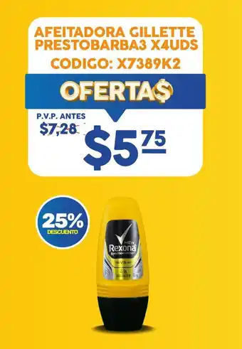Coral Hipermercados AFEITADORA GILLETTE PRESTOBARBA3 X4UDS CODIGO: X7389K2 oferta