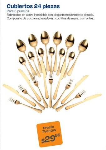 TVentas Cubiertos 24 piezas oferta