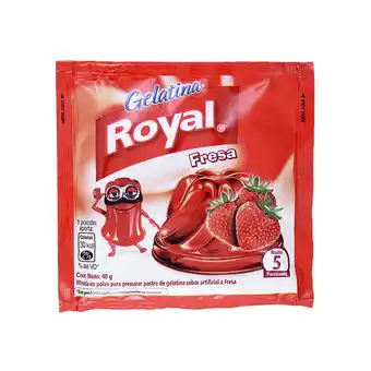 Akí Royal gelatina fresa 40 g yapa royal gelatina uva 40 g oferta