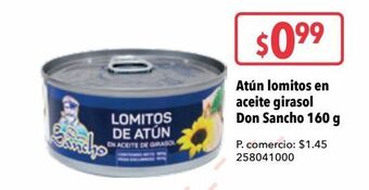 Tia Atún lomitos en aceite girasol don sancho 160 g oferta
