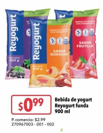 Tia Bebida de yogurt reyogurt funda 900 ml oferta