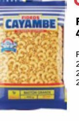 Fideos cayambe 400 g baston grande