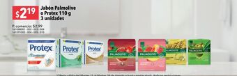 Tia Jabón palmolive o protex 110 g 3 unidades oferta