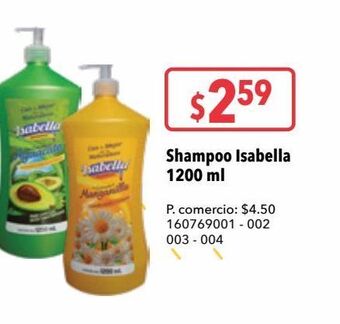 Tia Shampoo isabella 1200 ml aguacate oferta