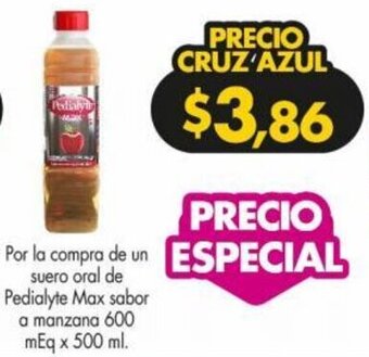 Farmacias Cruz Azul Por la compra de un suero oral de a manzana 600 mEq x 500 ml. oferta