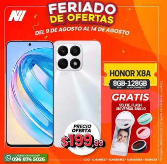 Novicompu HONOR X8A 8GB-128GB oferta