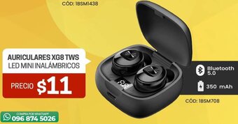 Novicompu AURICULARES XG8 TWS LED MINI INALÁMBRICOS oferta
