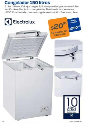 Congelador 150 litros