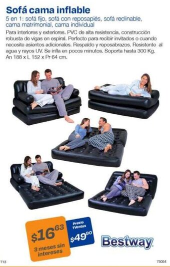 TVentas Bestway Sofá cama inflable oferta