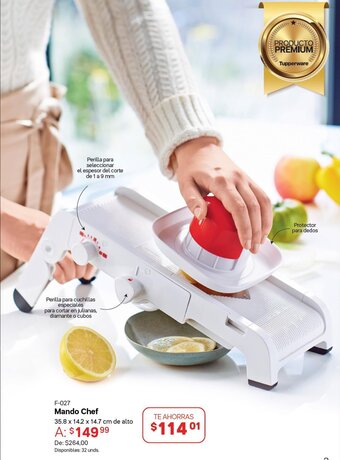 Tupperware F-027 Mando Chef 35.8 x 14.2 x 14.7 cm de alto oferta