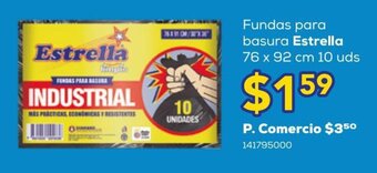 Tia Fundas para basura Estrella 76 x 92 cm 10 uds oferta