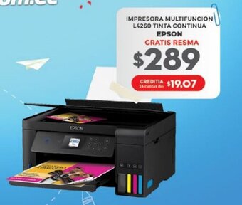 Tia IMPRESORA MULTIFUNCIÓN L4260 TINTA CONTINUA EPSON GRATIS RESMA oferta