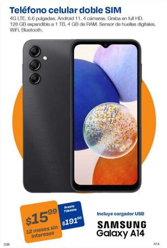 TVentas SAMSUNG Galaxy A14 Teléfono celular doble SIM oferta