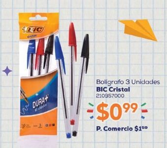 Tia Boligrafo 3 unidades bic cristal oferta