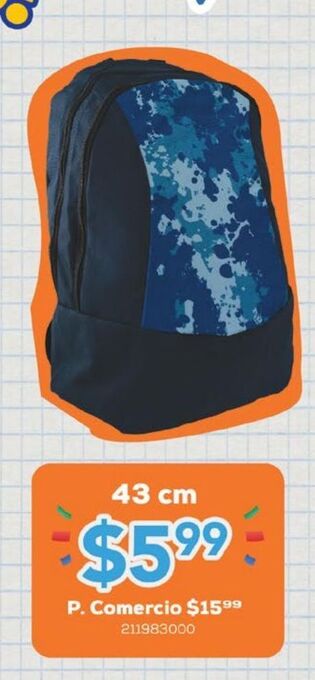 Tia Mochila 43cm 5,99 oferta