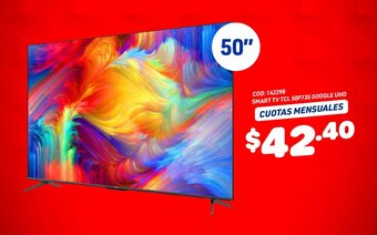 SMART TV TCL 50P735 GOOGLE UHD CUOTAS MENSUALES