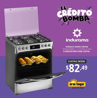 indurama MONACO ZAFIRO CROMA 7861041148815 // COCINA A GAS 5 QUEMADORES PANEL DIGITAL
