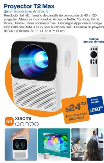 TVentas Proyector T2 Max oferta