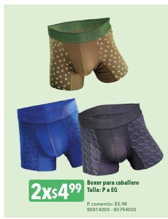 Tia Boxer para caballero oferta