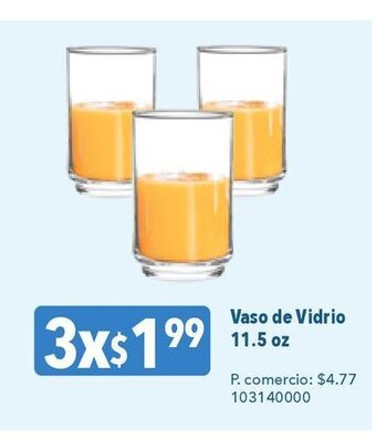 Tia Vaso de vidrio 11.5 oz oferta