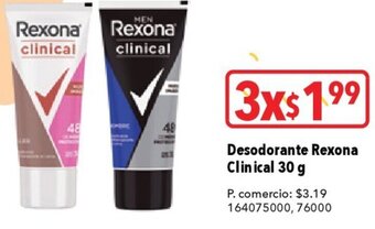 Tia Desodorante Rexona Clinical 3x30g oferta