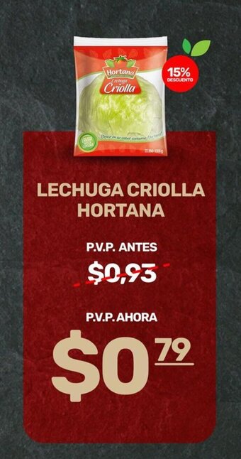 LECHUGA CRIOLLA HORTANA