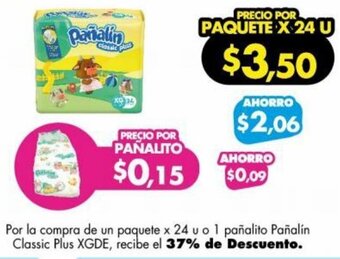Farmacias Cruz Azul Pañalín Classic Plus XGDE oferta