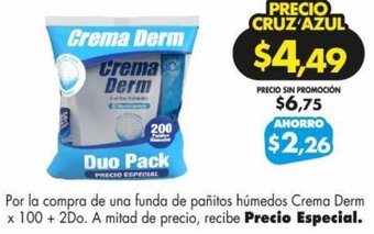 Farmacias Cruz Azul Crema Derm x 100+ 2Do oferta