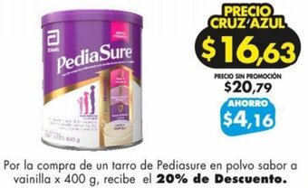 Pediasure en polvo sabor a vainilla x 400g