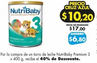 Farmacias Cruz Azul NutriBaby Premium 3 x 400g oferta