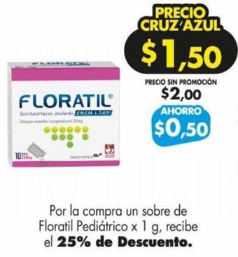 Farmacias Cruz Azul Floratil Pediátrico x 1g oferta