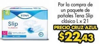 Farmacias Cruz Azul Tena Slip clásico L x 21 oferta