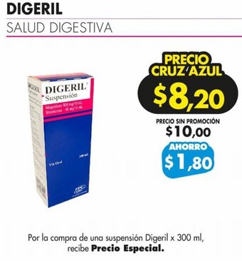 Farmacias Cruz Azul DIGERIL SALUD DIGESTIVA 300ml oferta