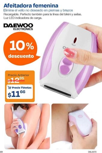 TVentas DAEWOO Afeitadora femenina oferta
