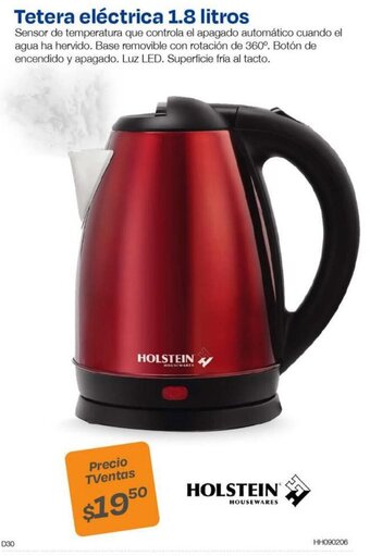 TVentas Tetera eléctrica 1.8 litros oferta