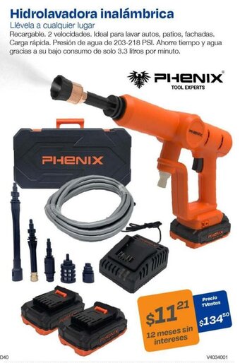 TVentas PHENIX Hidrolavadora inalámbrica oferta
