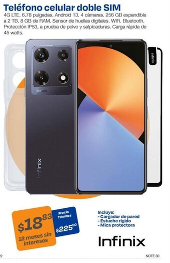 TVentas Infinix Teléfono celular doble SIM oferta