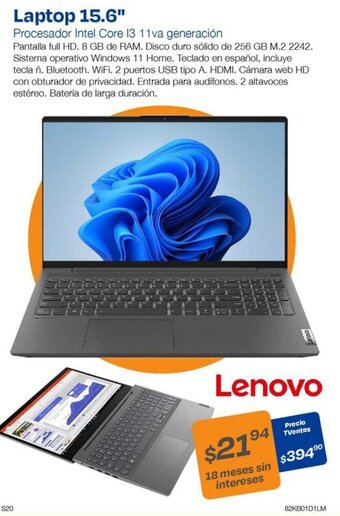 TVentas Lenovo Laptop 15.6" oferta