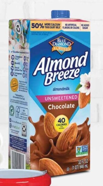 Mi Comisariato Bebida de almendra Blue Diamond, chocolate, sin azúcar, 946 ml. oferta