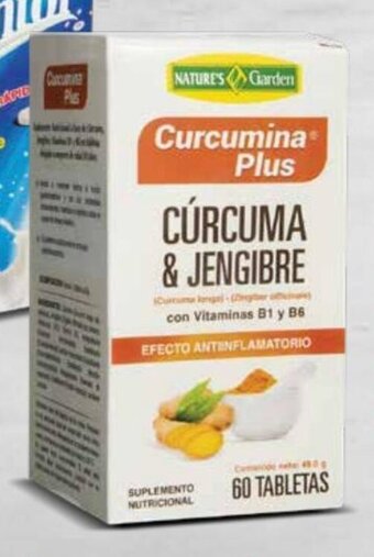 Mi Comisariato Cúrcuma y jengibre Nature's Garden, 60 unidades oferta