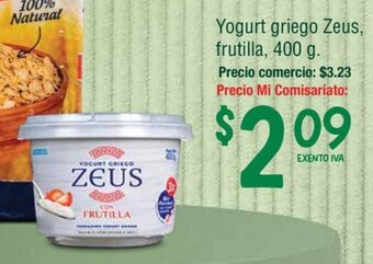 Mi Comisariato Yogurt griego Zeus, frutilla, 400 g. oferta